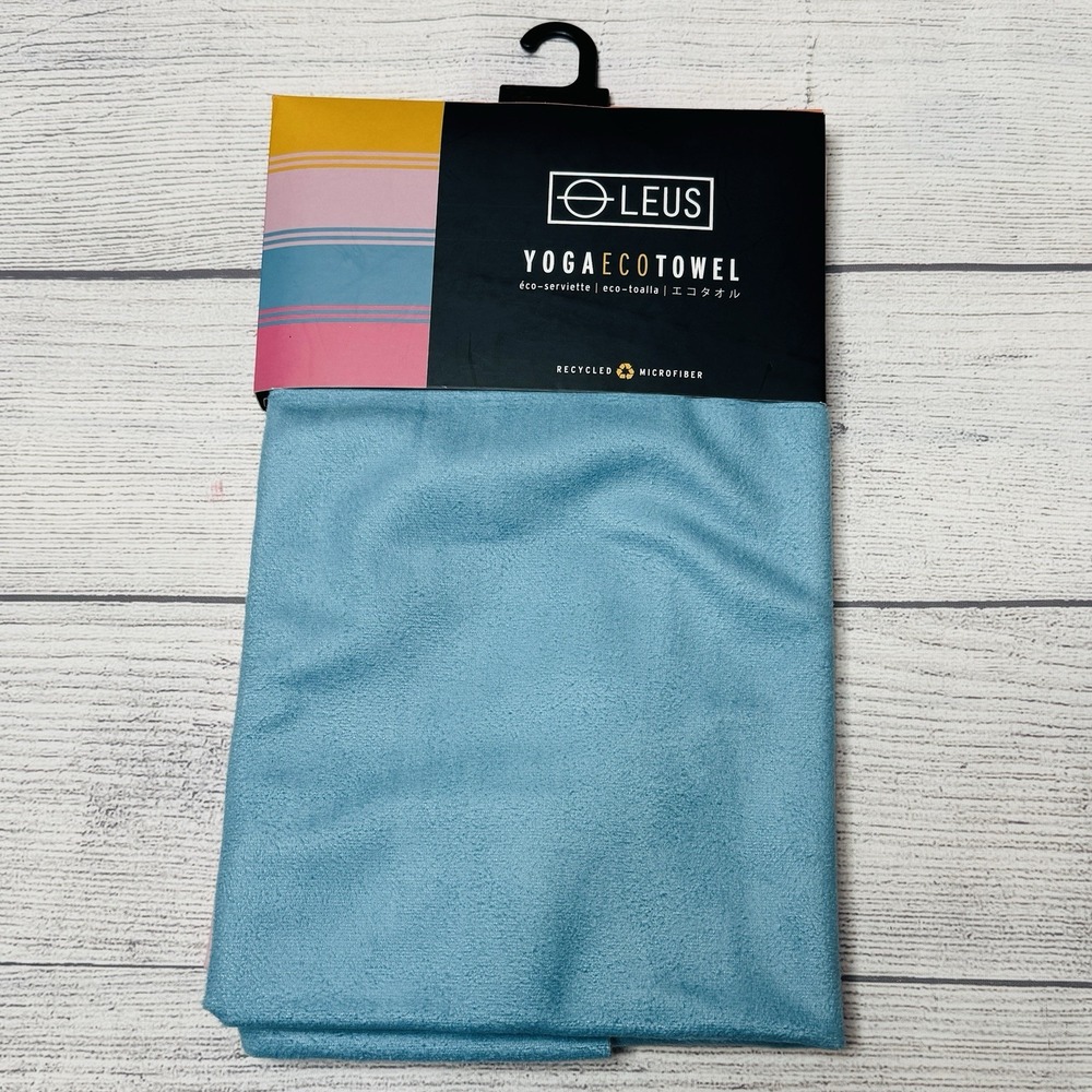Leus Yoga Eco Towel Zuma Microfiber Antimicrobial Yellow Pink Blue Stripe‎ 68x24